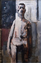 Stehende, männliche Figur, 1979, 127x84cm, Acryl 